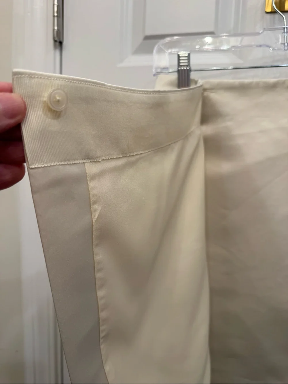 J. Crew Collection Cream Mini Wrap Skirt